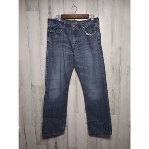 American Eagle Original Straight Jeans Mens Size 33x32 Blue Meas. 35x31